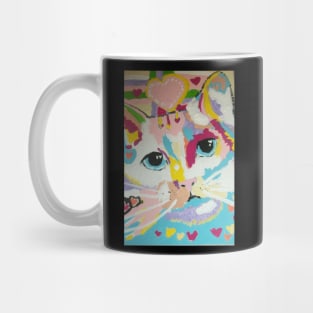 Colorful cat face painting Mug